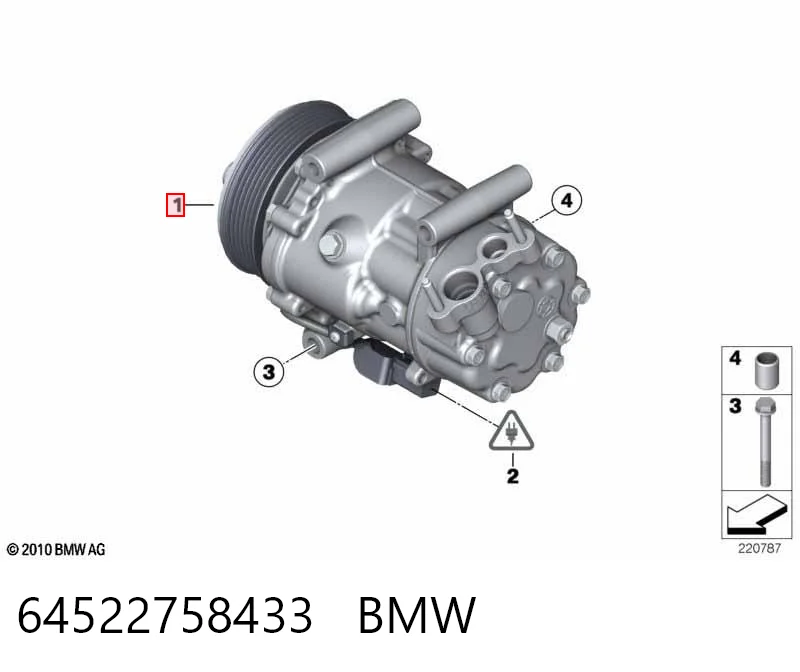 64522758433 BMW Компресор холодоагенту
