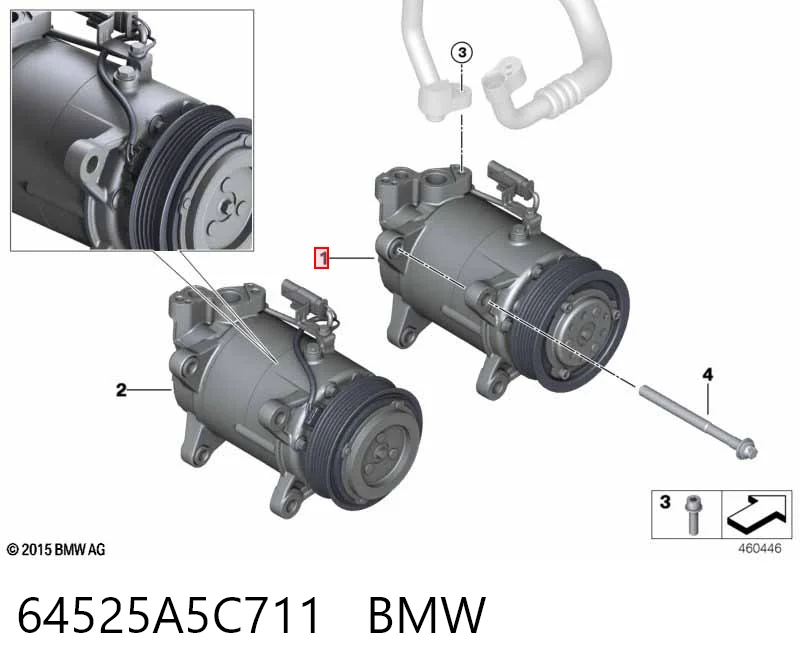 64525A5C711 BMW Компресор холодоагенту