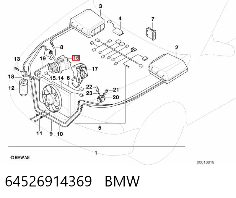 64526914369 BMW Компресор холодоагенту
