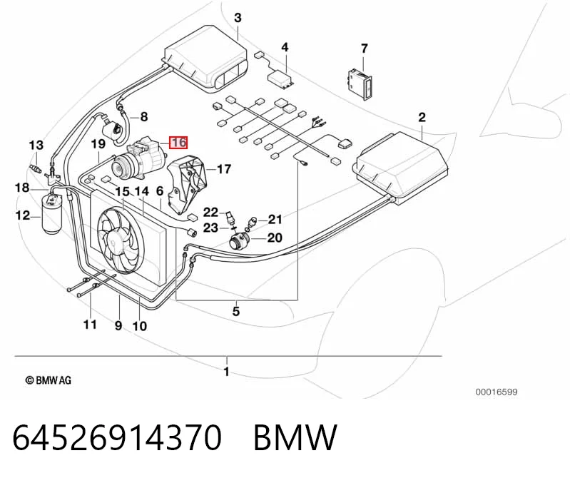 64526914370 BMW Компресор холодоагенту