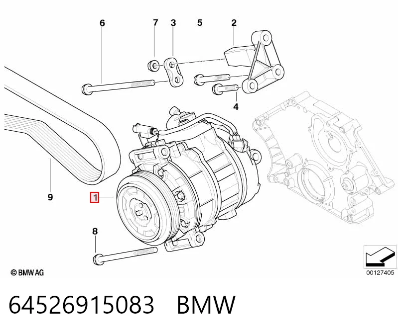 64526915083 BMW Компресор холодоагенту