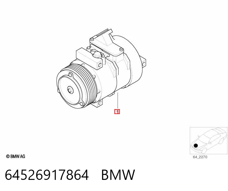 64526917864 BMW Компресор холодоагенту