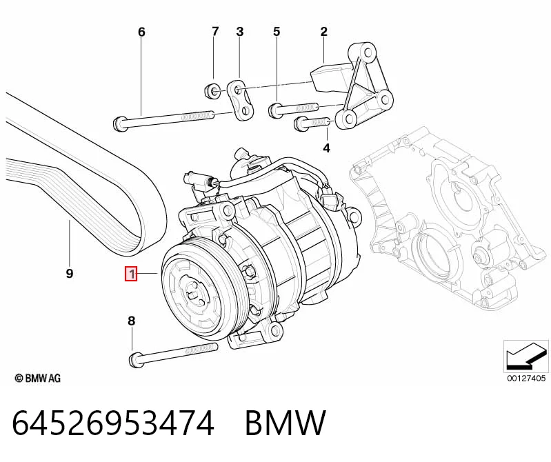 64526953474 BMW Компресор холодоагенту