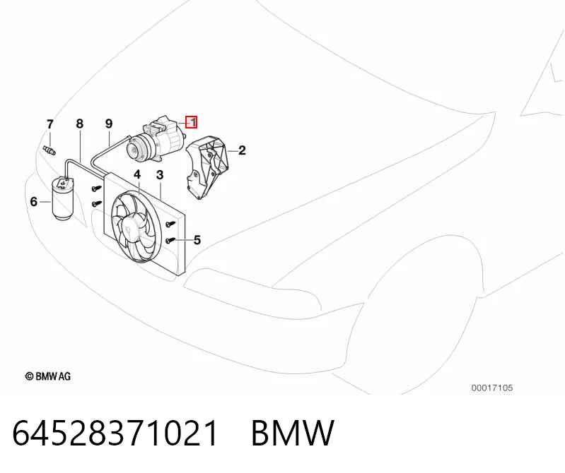 64528371021 BMW Компресор холодоагенту