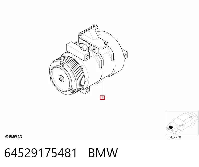 64529175481 BMW Компресор холодоагенту