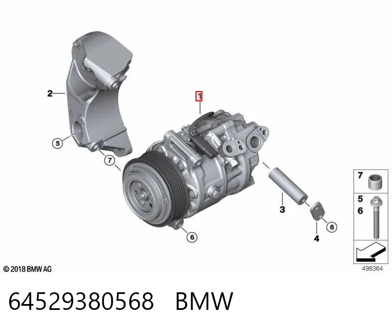 64529380568 BMW Компресор холодоагенту