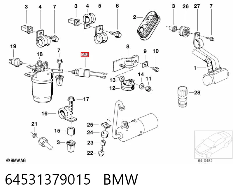 Датчик тиску на BMW 5  E28