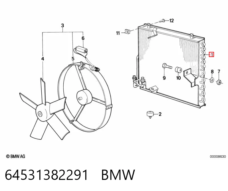 64531382291 BMW Конденсатор