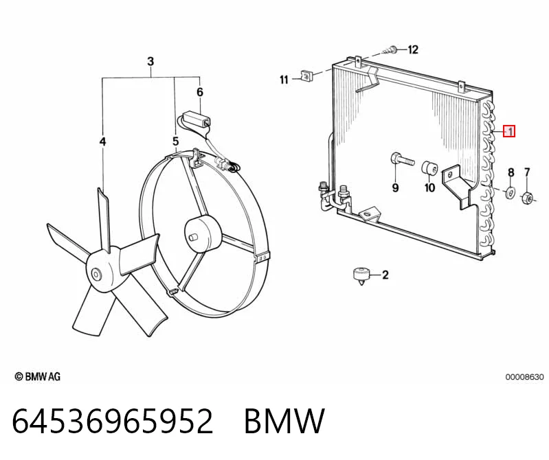 64536965952 BMW Конденсатор