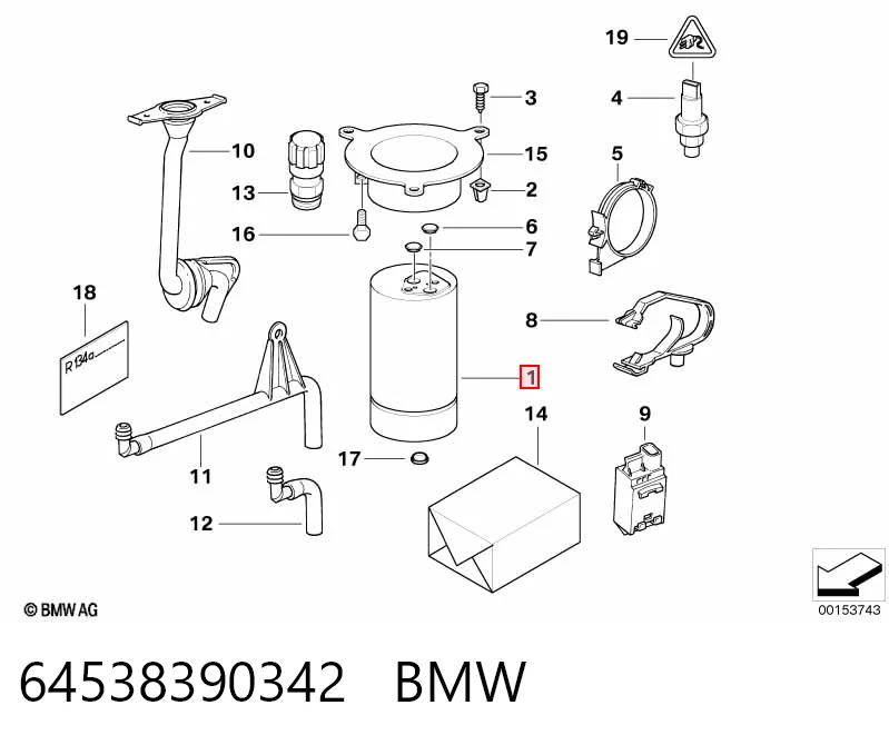 64538390342 BMW Ресивер-осушувач кондиціонера