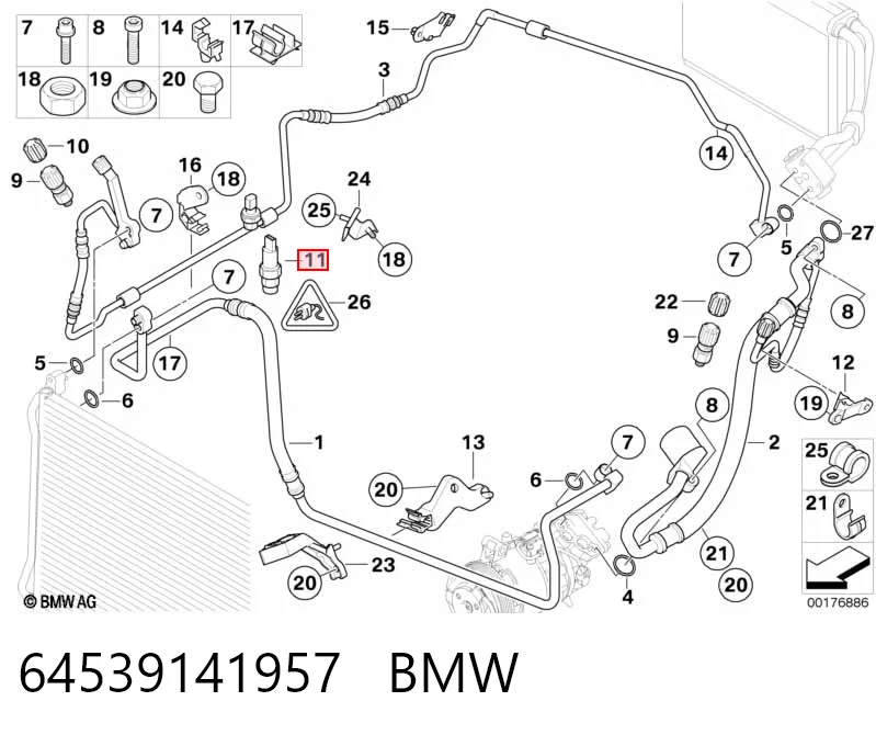 64539141957 BMW Датчик тиску