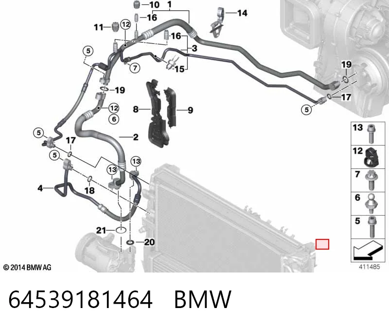 64539181464 BMW Датчик тиску