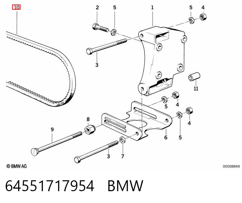 64551717954 BMW Поліклиновий ремінь