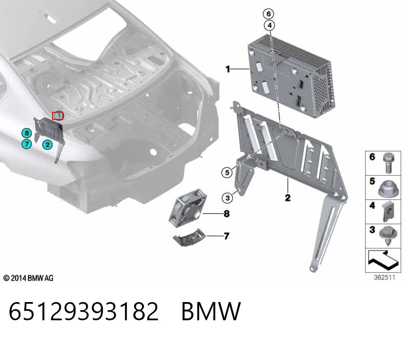 9393182 BMW Підсилювач звуку аудіосистеми