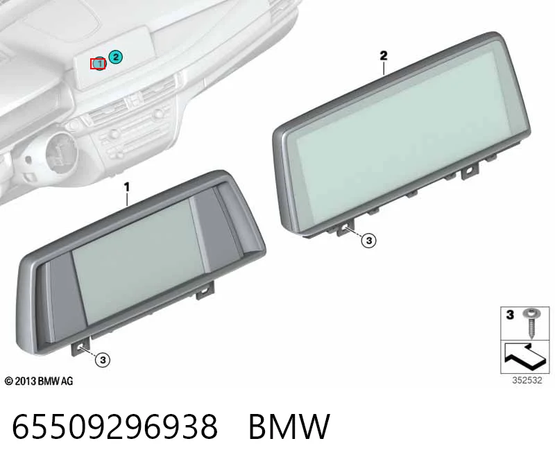 65509296938 BMW Дисплей багатофункціональний