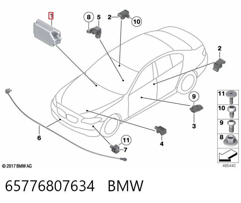 Модуль-процесор керування подушки безпеки 9350003 BMW