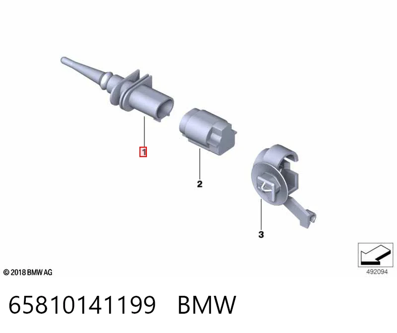 65810141199 BMW Датчик температури навколишнього середовища