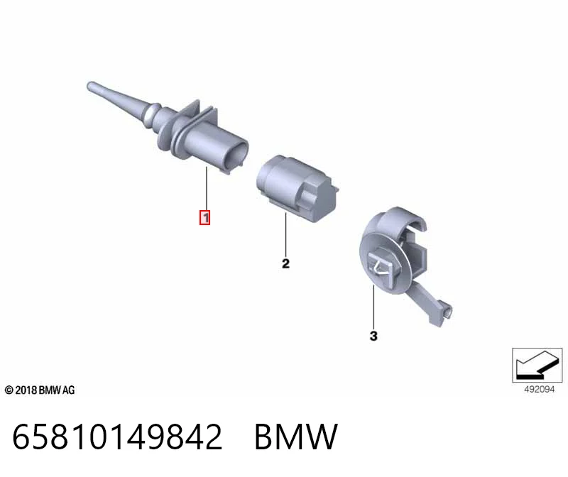 65810149842 BMW Датчик температури навколишнього середовища