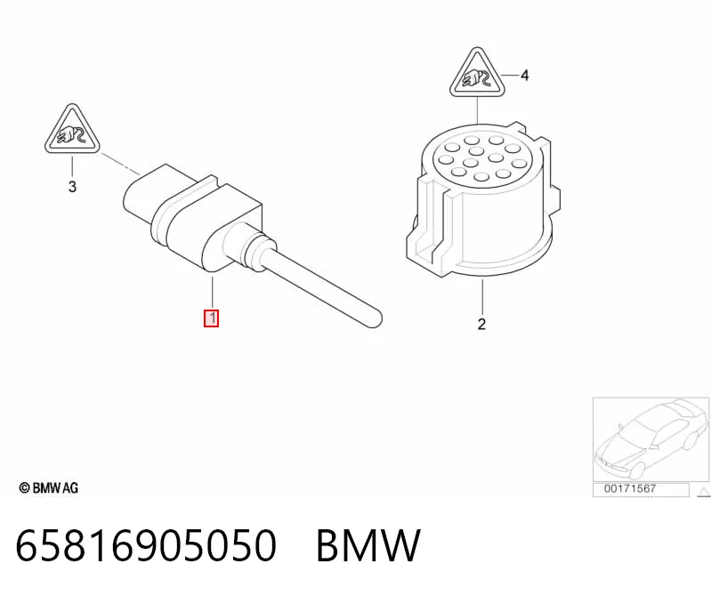 Датчик температури навколишнього середовища BMW 65816905050 ціна, від 14.11 USD