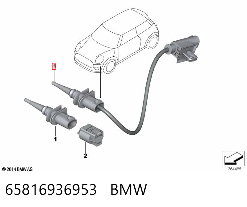 65816936953 BMW Датчик температури навколишнього середовища