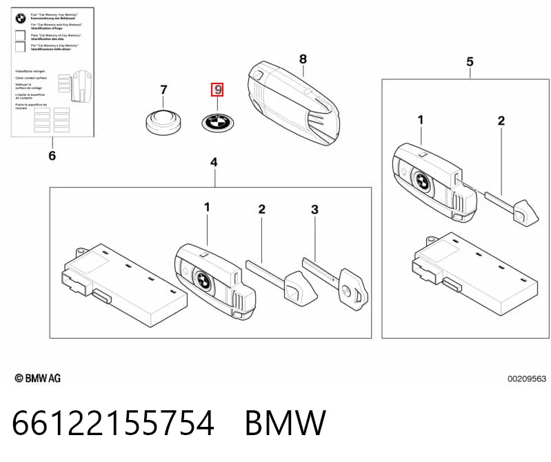 66122155754 BMW Емблема кришки багажника, фірмовий значок