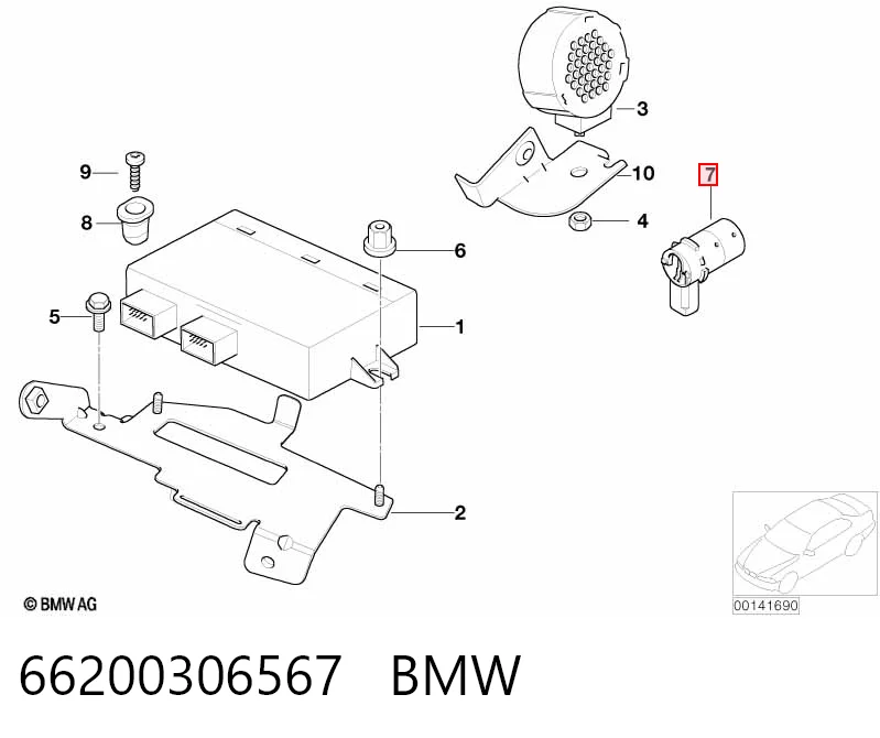 66200306567 BMW Датчик сигналізації парковки (парктронік), задній