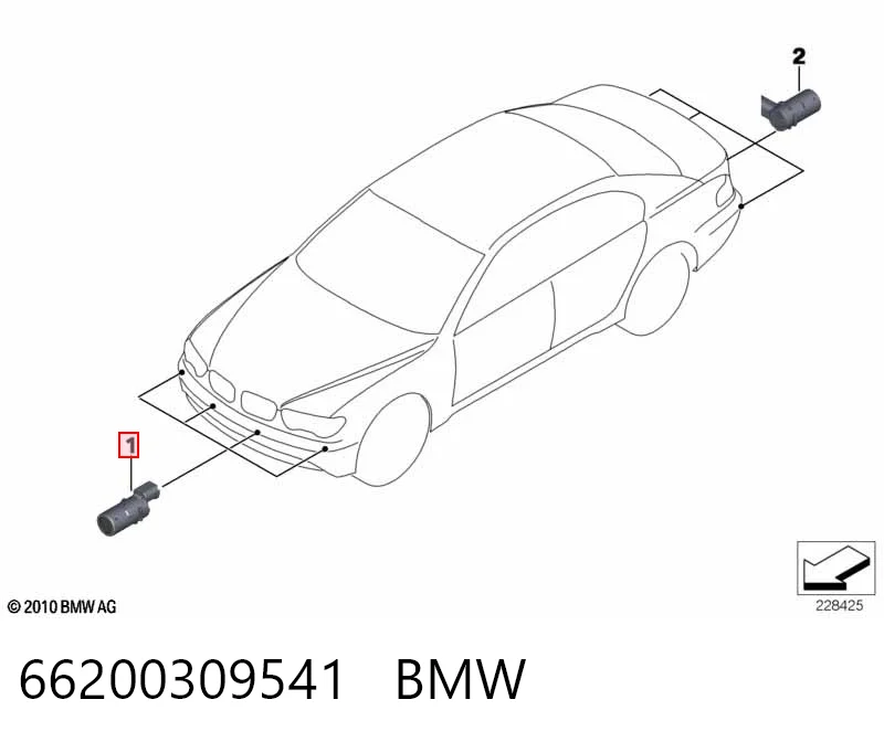 66200309541 BMW Датчик сигналізації паркування (парктронік), передній