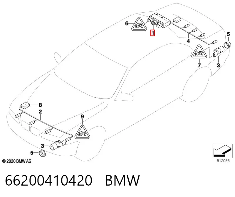 Купити 6918126 BMW Модуль керування (ЕБУ) парктроніком