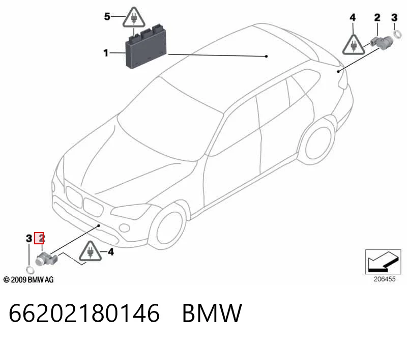 66202180146 BMW Акустична паркувальна система