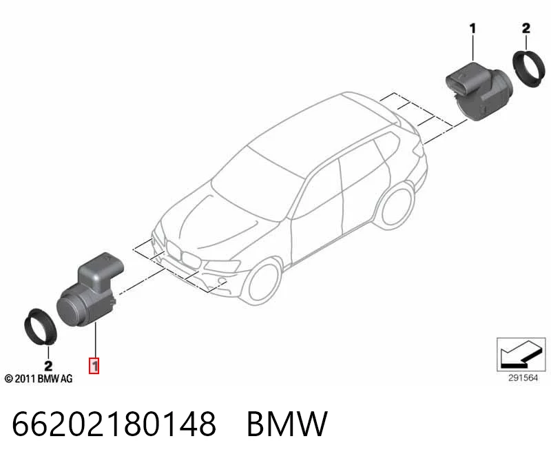 66202180148 BMW Ультразвуковий датчик парковки