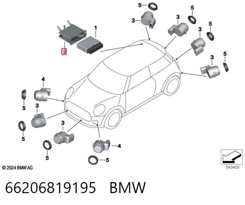 9117847 BMW Модуль (блок ЕБУ) управління парктроніком