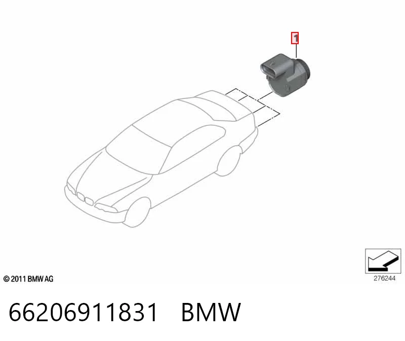 66206911831 BMW Датчик сигналізації парковки (парктронік), задній