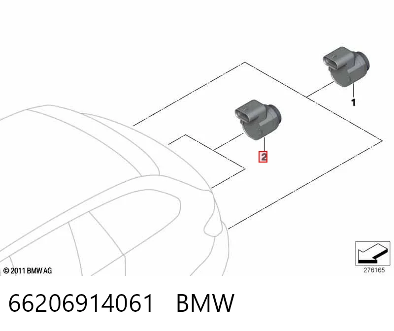 66206914061 BMW Датчик сигналізації парковки (парктронік), задній