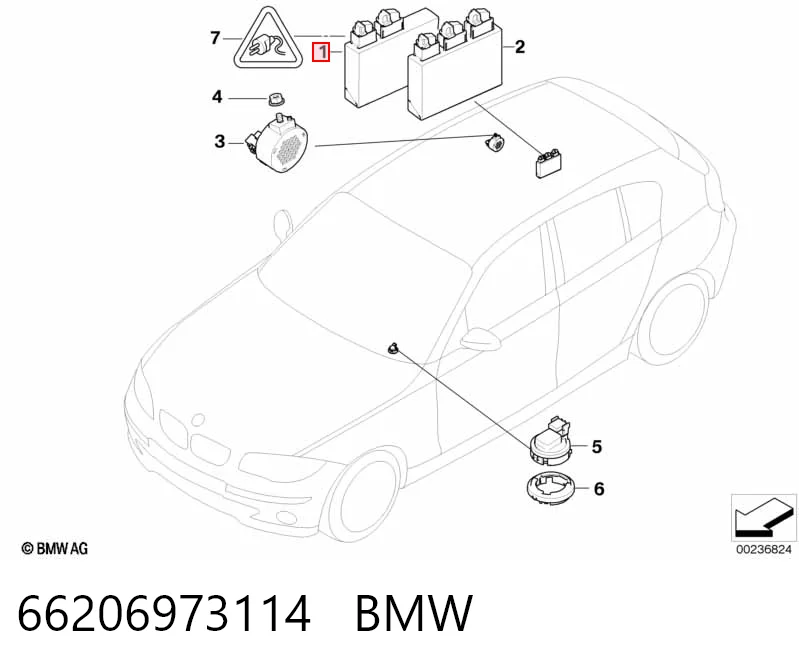Модуль керування (ЕБУ) парктроніком BMW 66216982391 ціна, від 362.35 USD