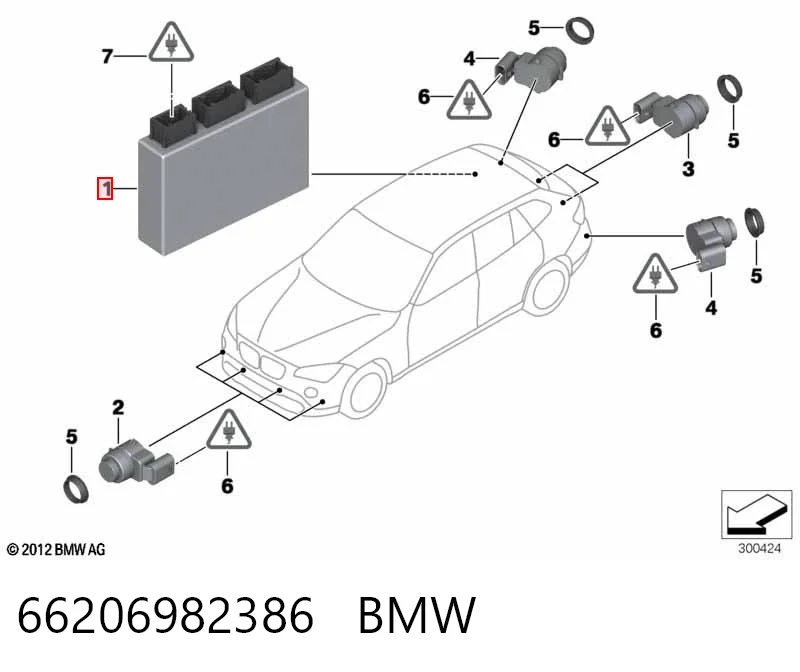 Модуль керування (ЕБУ) парктроніком BMW 9252639 ціна, від 55.62 USD
