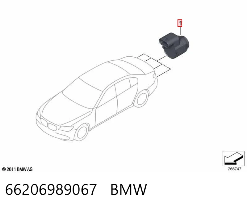 66206989067 BMW Датчик сигналізації парковки (парктронік), задній