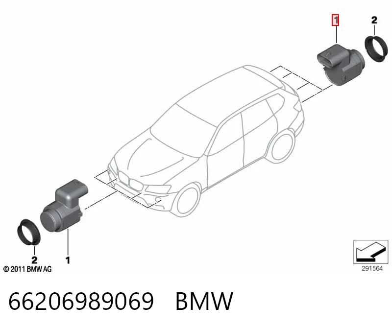 66206989069 BMW Ультразвуковий датчик парковки