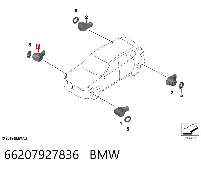 84804442 General Motors Датчик сигналізації парковки (парктронік), передній боковий