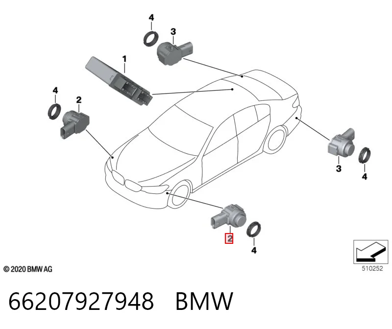 Купити 84804442 General Motors Датчик сигналізації паркування (парктронік), передній бічний