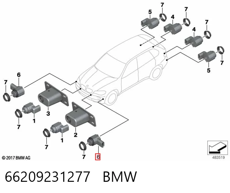 66209231277 BMW Ультразвуковий датчик парковки