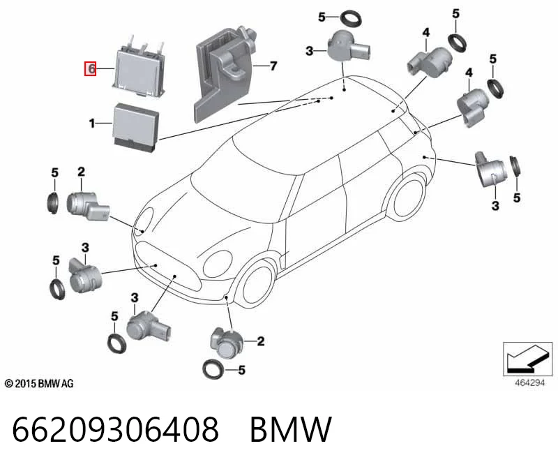 Купити 9117847 BMW Модуль керування (ЕБУ) парктроніком