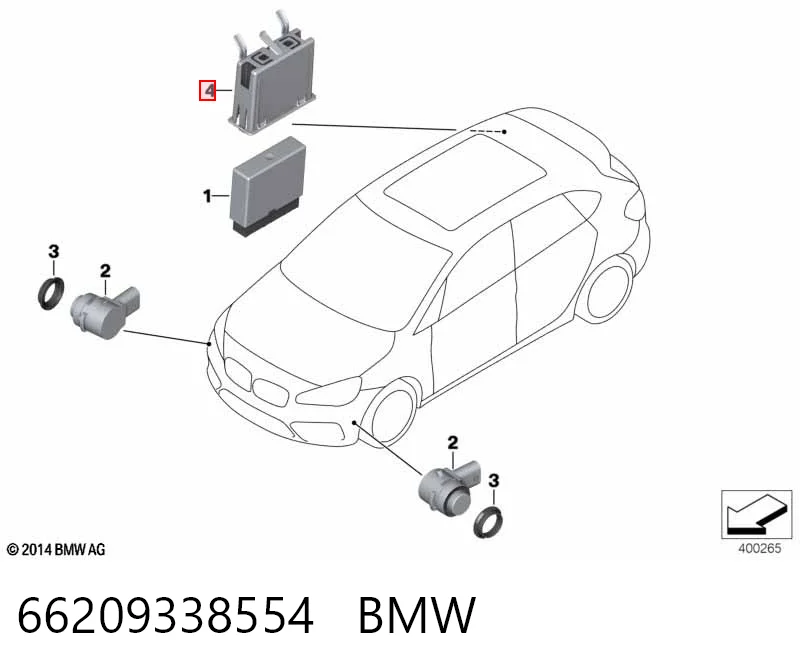 9117847 BMW Модуль (блок ЕБУ) управління парктроніком