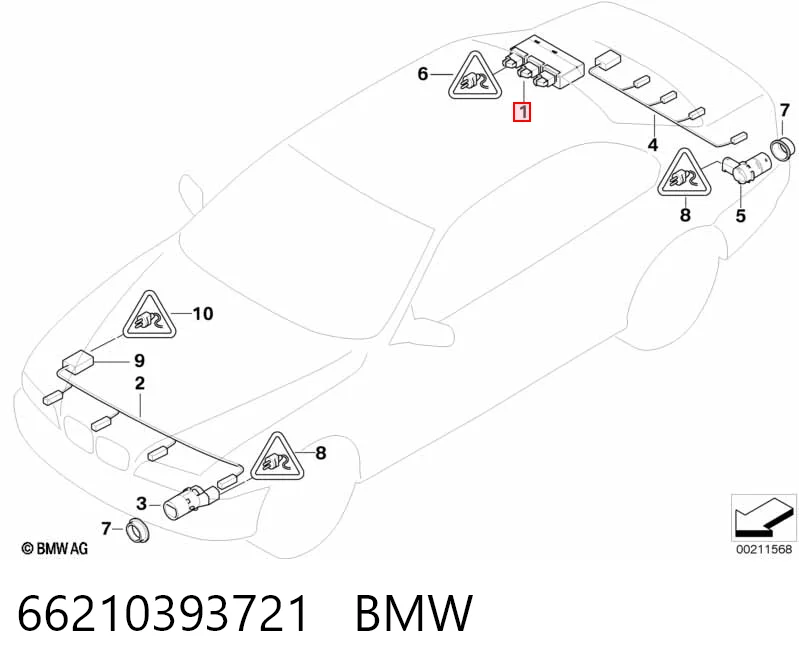 Модуль керування (ЕБУ) парктроніком BMW 6918126 ціна, від 59.06 USD