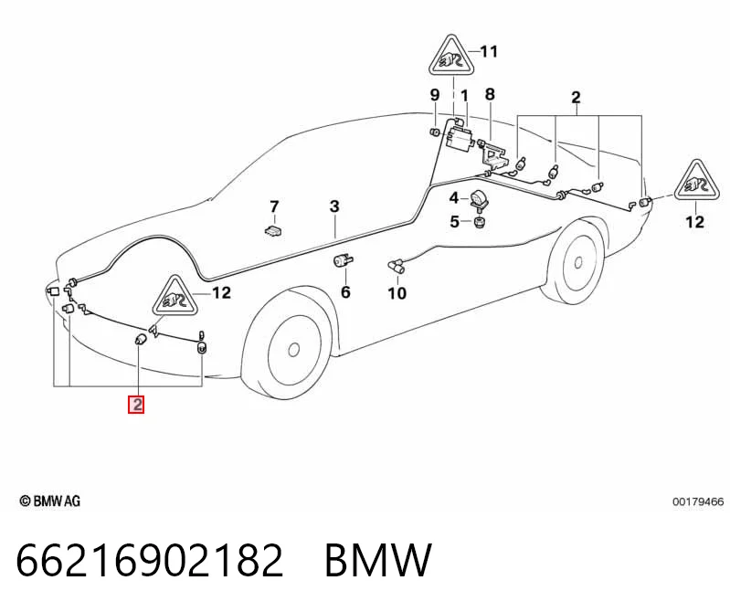 66216902182 BMW Датчик сигналізації парковки (парктронік), задній