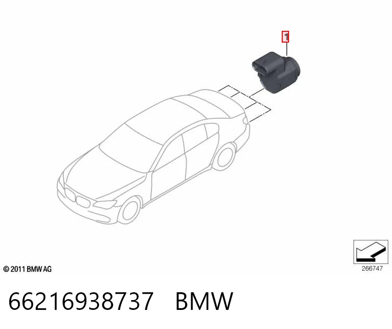66216938737 BMW Датчик сигналізації парковки (парктронік), задній