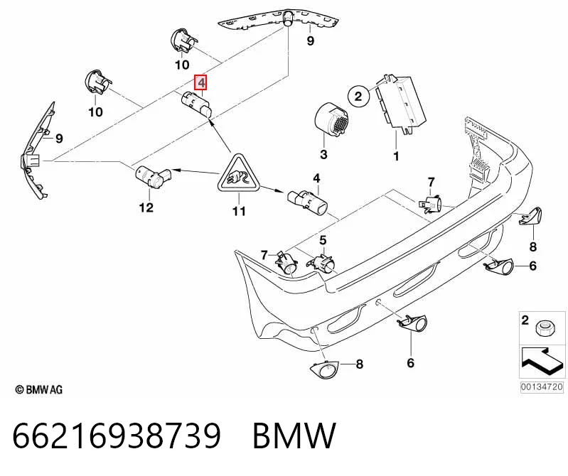 66216938739 BMW Ультразвуковий датчик парковки