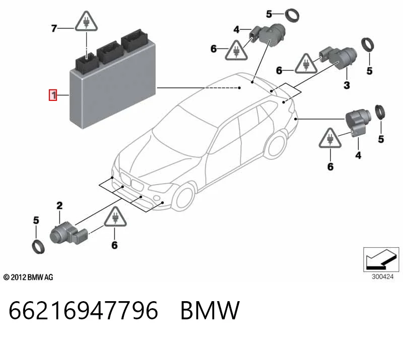 Купити 9252639 BMW Модуль керування (ЕБУ) парктроніком