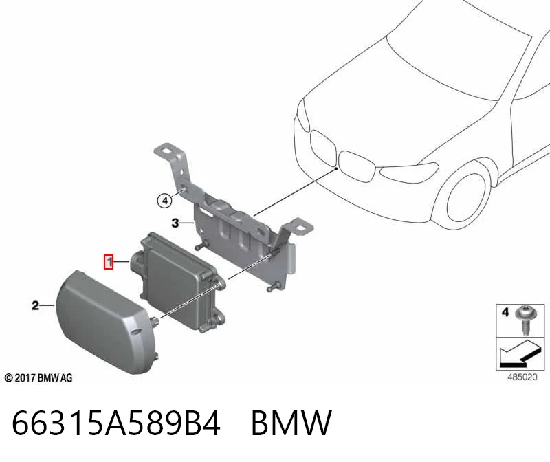 66315A589B4 BMW Радарний датчик дистанції