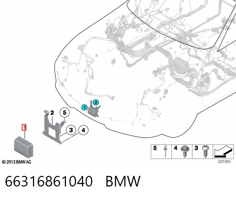 6885585 BMW Радарний датчик дистанції