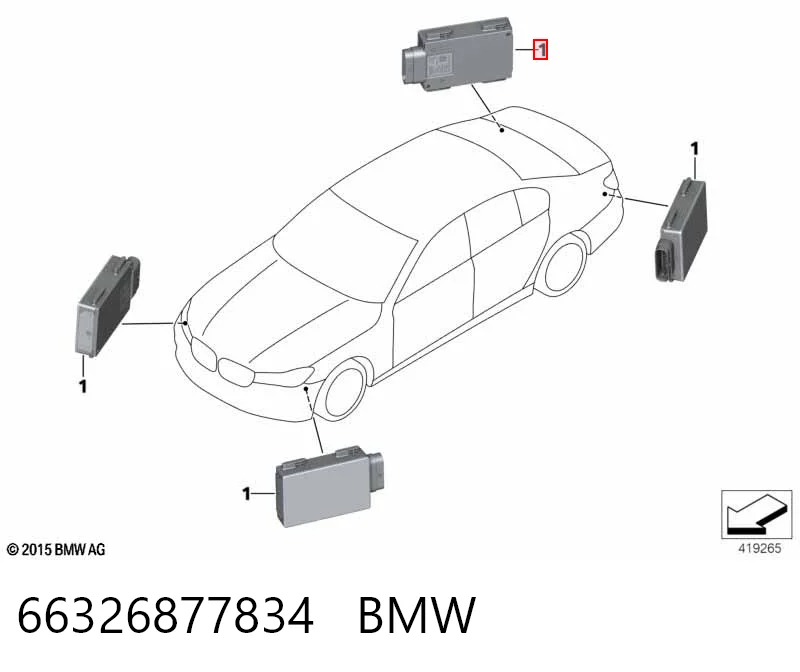 66326877834 BMW Радар зміни смуги руху